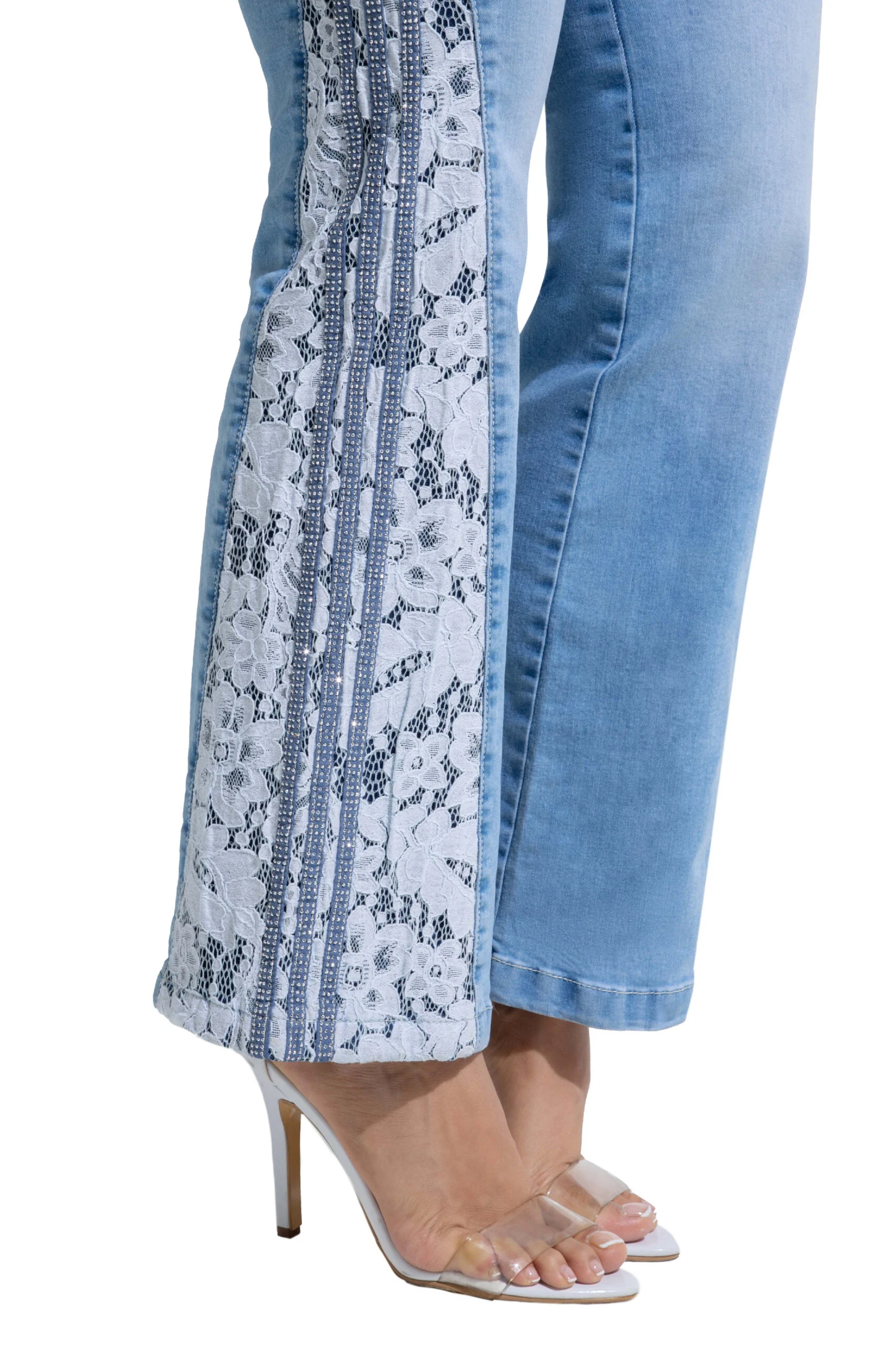 Jean skinny acampanado Colombiano vista piernas